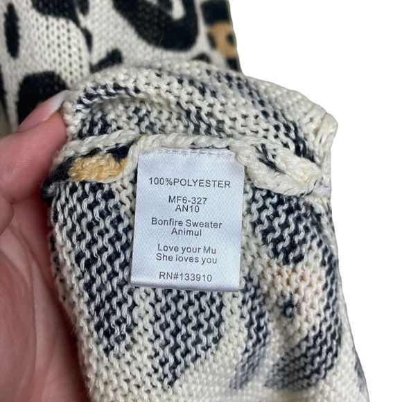 SMYM | Bonfire Sweater Animul Knit Long Sleeve Oversized - Picture 4 of 5